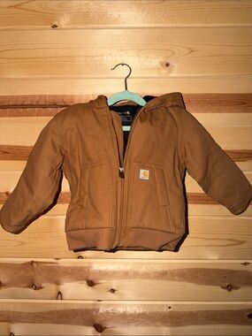 Carhartt Toddler Tan Hooded Work Jacket